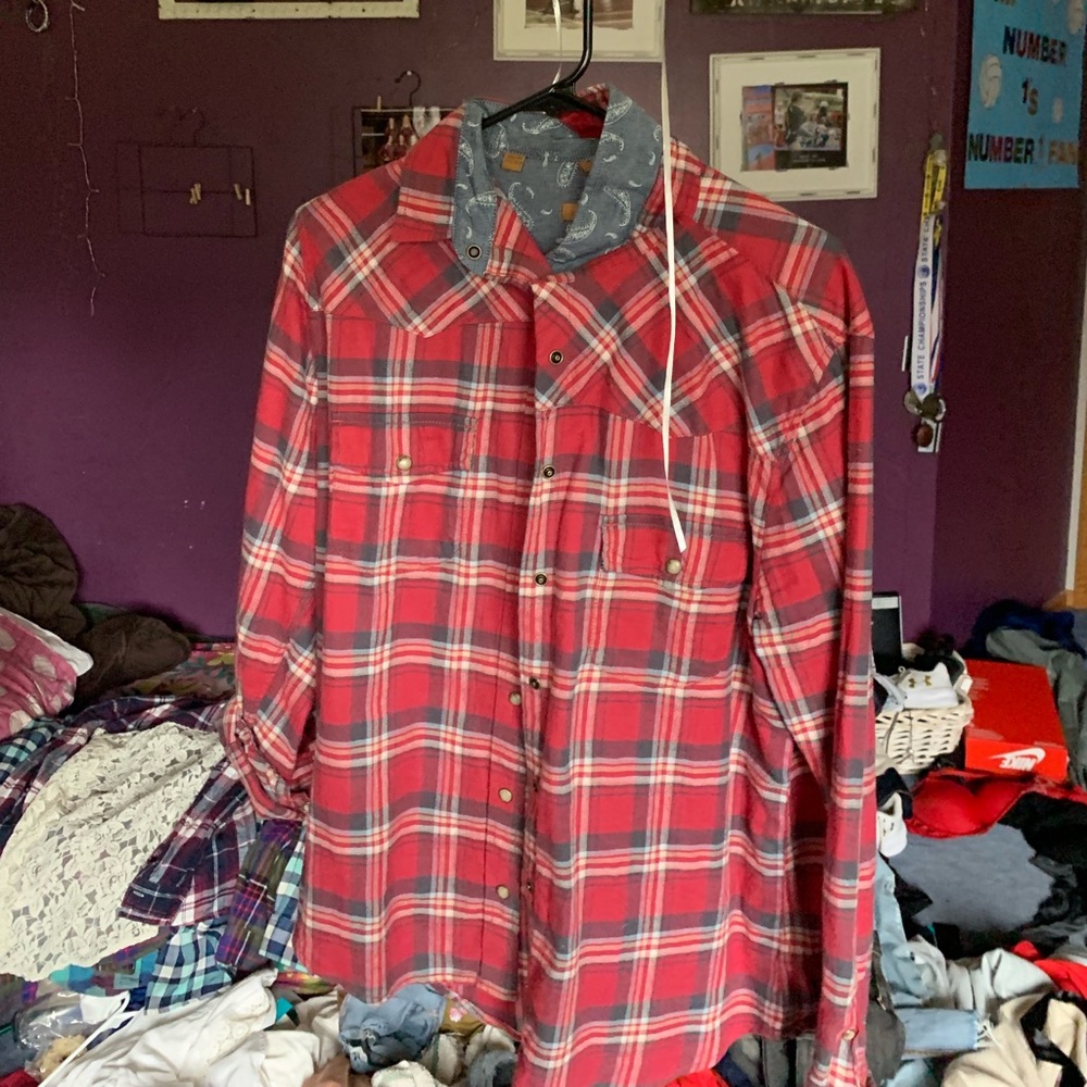 Vintage cute plaid button up
